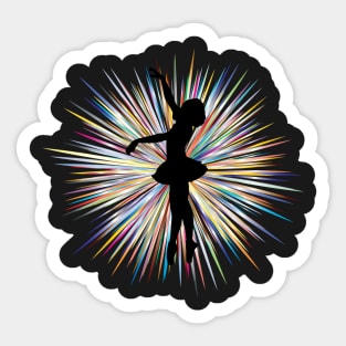 Ballerina With Tutu in Silhouette Sticker